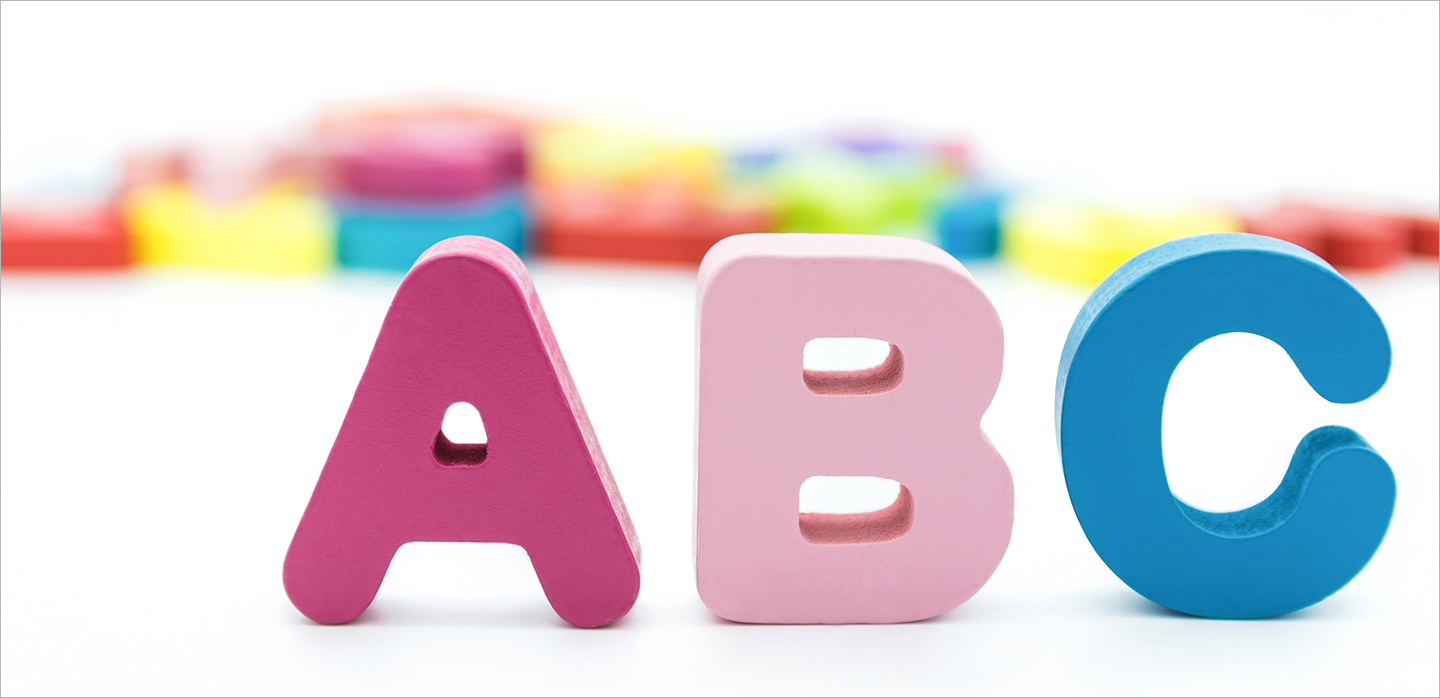 Colorful wooden educational abc toy puzzle for kids